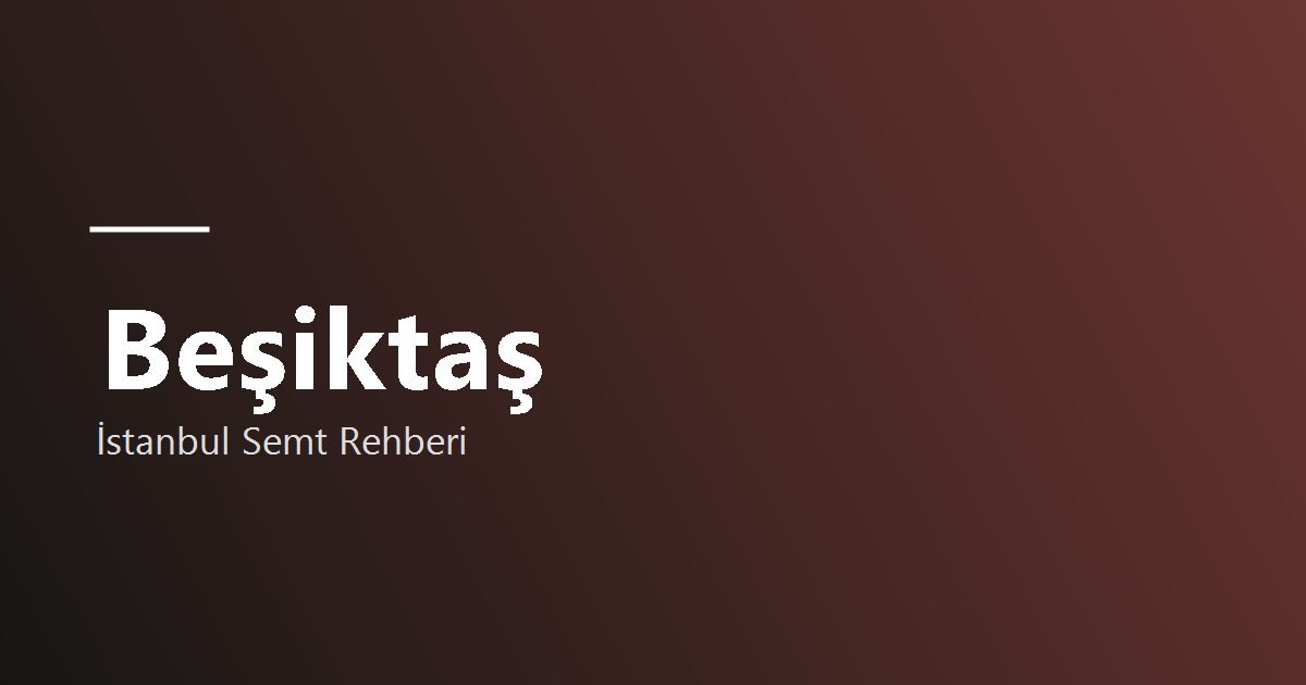 Beşiktaş semti hakkında görsel
