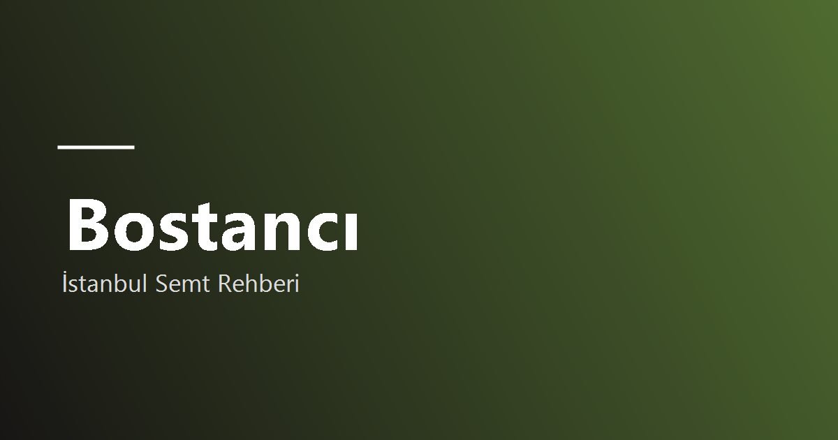 Bostancı semti hakkında görsel