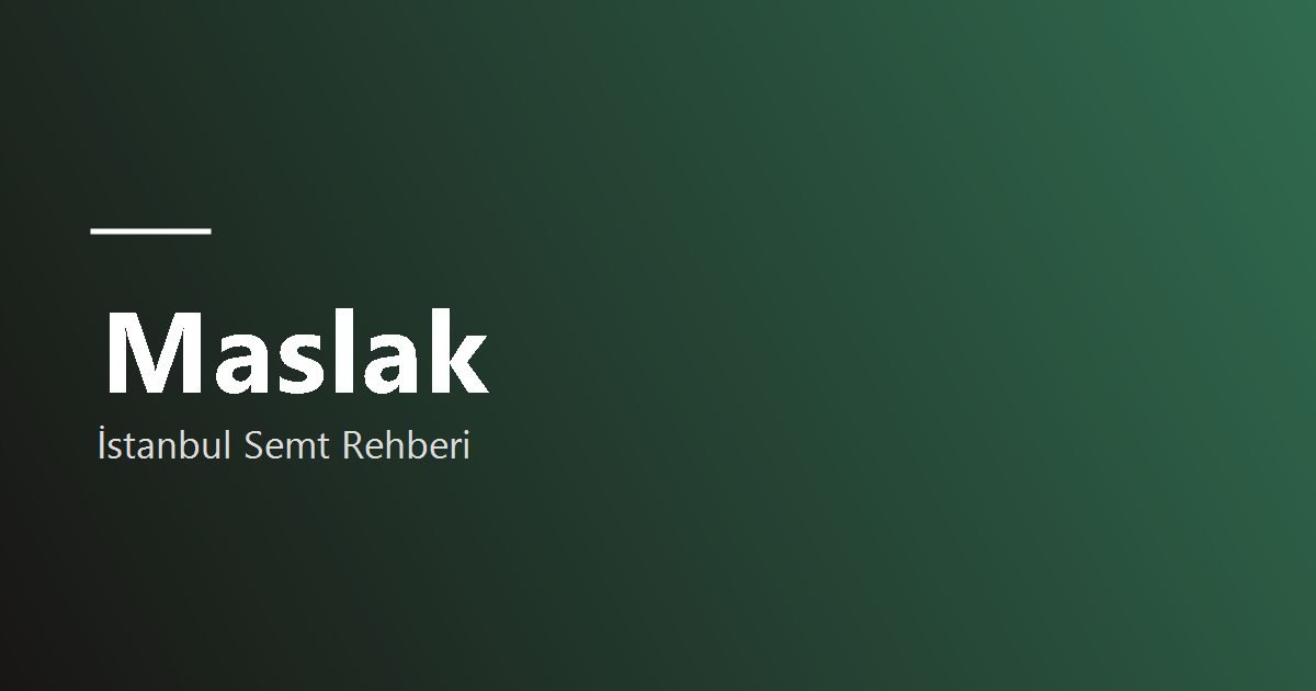 Maslak semti hakkında görsel