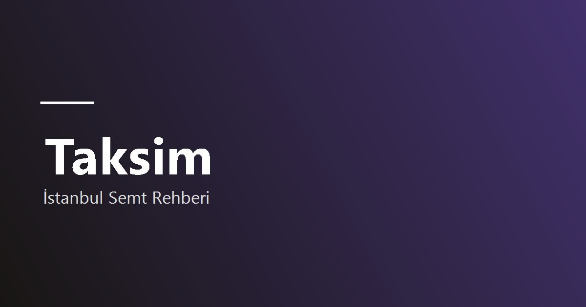 Taksim semti hakkında görsel