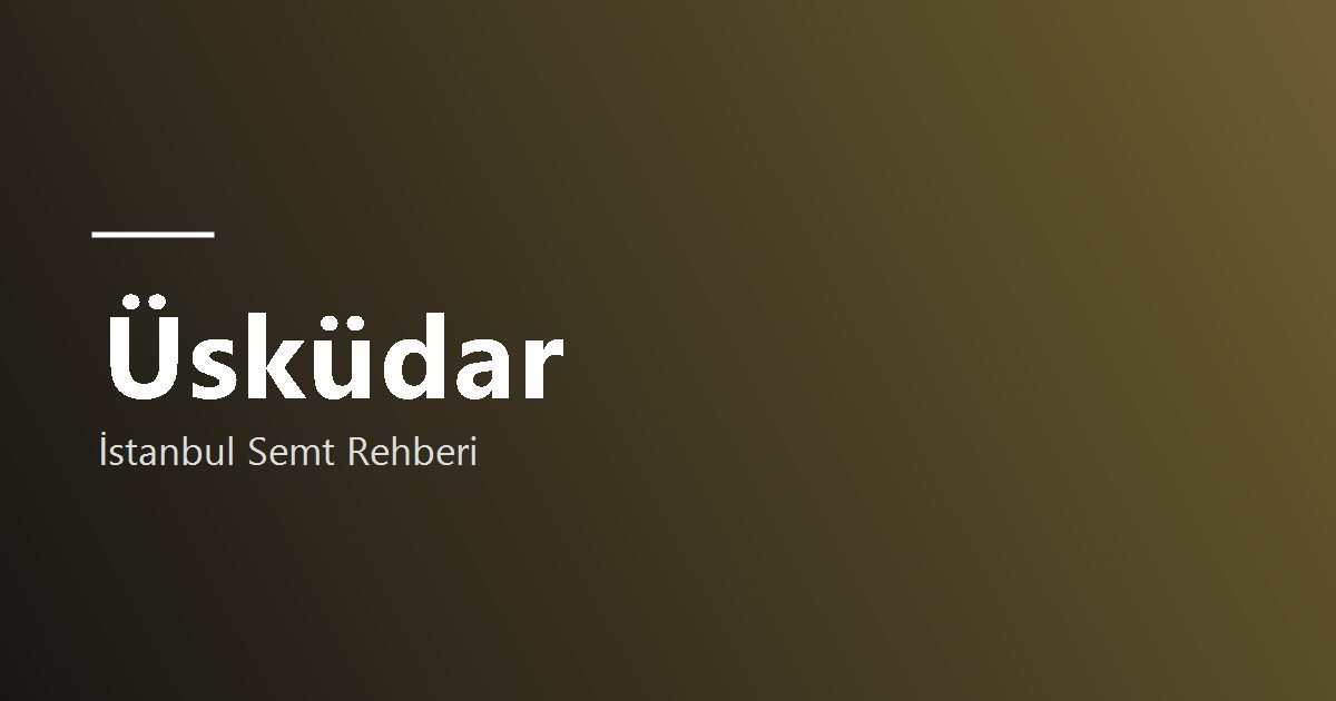 Üsküdar semti hakkında görsel